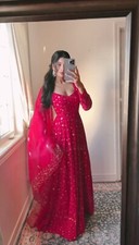 GOWN SALWAR KAMEEZ PAKISTANI INDIAN WEDDING PARTY WEAR DRESS BOLLYWOOD SUIT NEW