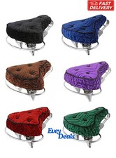 Beach Cruiser Velour Seat Lowrider Bike Saddle Chopper Bike 5 Button Polo Saddle