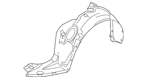 Left Fender Liner w/ Clips For 2006-2009 Ford Fusion Mercury Milan FO1250136 - Image 4 of 4