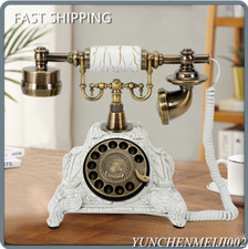 Antique European Style Old Fashioned Rotary Dial Phone,Vintage Handset Telephone