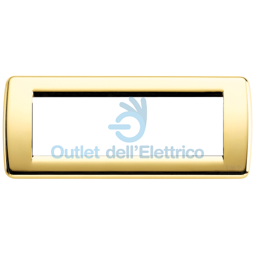 VIMAR 16756.32 PLACCA RONDO' METALLO ORO 6P IDEA
