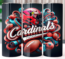 Arizona Cardinals NFL Forever Multicolor 20oz Insulated Tumbler Lid Straw New