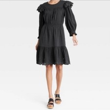 NWT Universal Thread ruffle puff sleeve cottage core boho dress medium