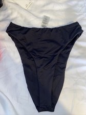 GOOD AMERICAN WOMEN'S BASIC Cheeky BIKINI BOTTOM BLACK SIZE 1/Small NWOT