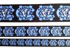 University North Carolina navy blue Grosgrain ribbon 5/8" 7/8" 1.5" Tar Heels