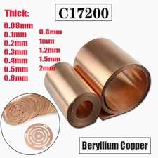 C17200 Beryllium Bronze Beryllium Copper Sheet Metal Foil Coil Thick 0.08mm-2mm