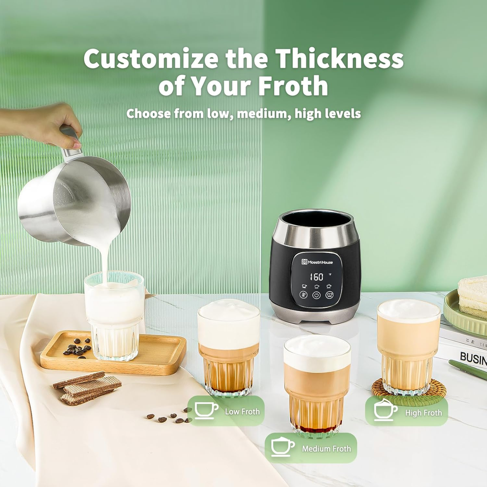 21OZ Variable Temp Milk Frother and Steamer with Adjustable Froth Thickness 21OZ Variable Temp Milk Frother and Steamer with Adjustable Froth Thickness