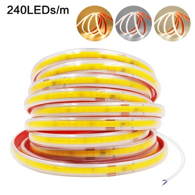 230V COB LED Strip Streifen Selbstklebend Flex Lichtschlauch Leiste Lichtband