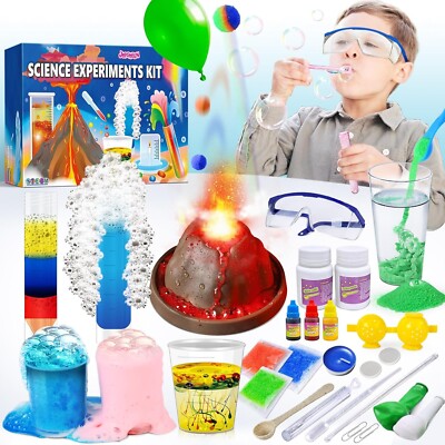 100+ Wissenschaft Labor Experimente Kit für Kinder - MINT Lernspielzeug, Chemie Set