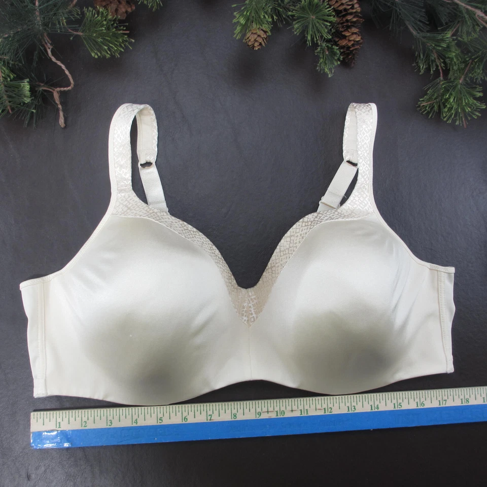 Sujetador Hanes 46D Blanco Acolchado Con Aros Cierre Ajustable Espalda Foto 2 de 4