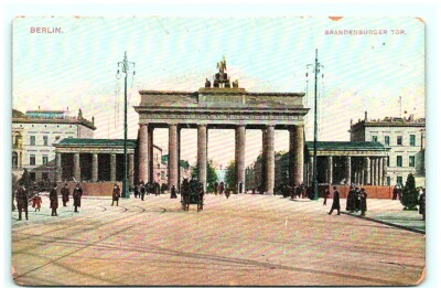 S01-4679, GERMANY, BERLIN, BRANDENBURGER TOR., 100-YEAR-OLD POSTCARD