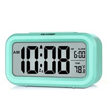 Peakeep Smart Night Light Digital Alarm Clock with Indoor Assorted Colors