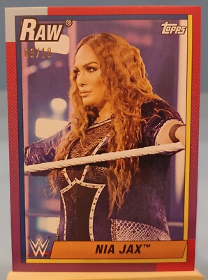 2021 Topps Heritage WWE NIA JAX Red Parallel #d 03/10
