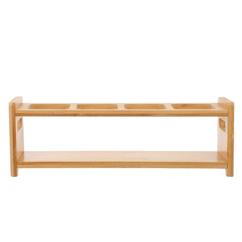 Kitchen Condiment Bottle Organizer Wood Shelf Countertop Rack eBay