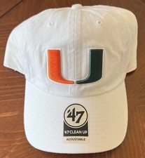 Miami Hurricanes Football White “U” Logo Hat - Brand New - Rare Exclusive