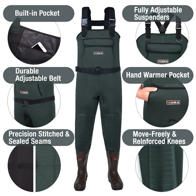 Waders Neoprène Kinetic Neorush Bootfoot Cleated - Leurre de la pêche Waders Neoprène Kinetic Neorush Bootfoot Cleated - Leurre de la pêche