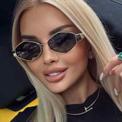 Polygon Sunglasses Retro Frame Vintage Square Style Unisex UV400 Outdoor Eyewear