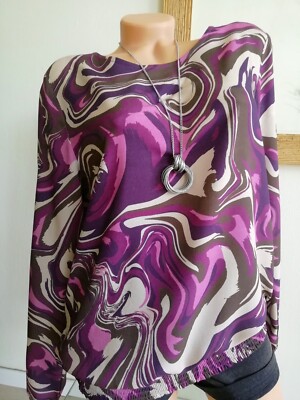 Size 38*40*42*44*46*48 Aniston casual slip blouse smock hem viscose -40% discount