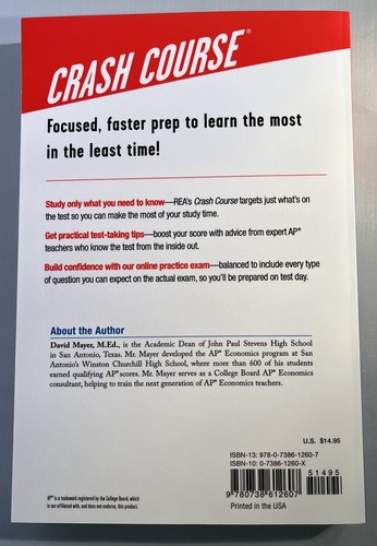 Lot of 3 - Crash Course Paperbacks AP Microeconomics, Statistics, US Government - Picture 7 of 7