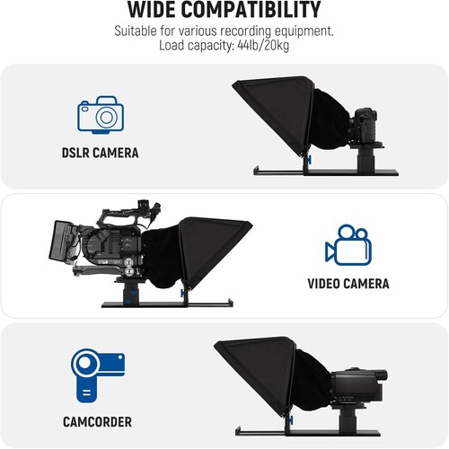 NEEWER Teleprompter X16 with RT113 Remote & App Control, 16" Beamsplitter, Alumi - Picture 8 of 9