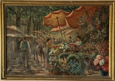 WILHELM NINTZEL ANTIQUE STREET IMPRESSIONIST OIL PAINTING OLD MODERN GERMANY 42