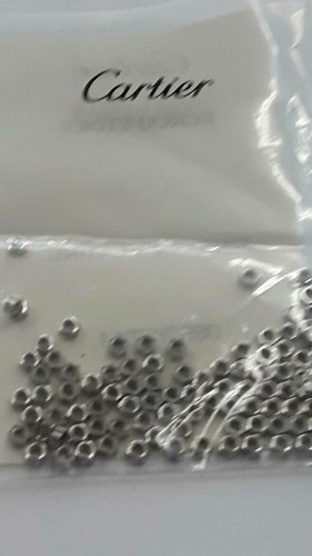 50 pair Cartier Ecrou etoile finition Platine. Silver screw nuts VA601604 - Picture 8 of 8