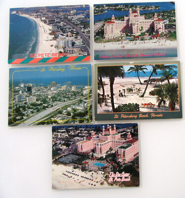5 x ST. PETERSBURG Florida Ansichtskarte USA Postcards Postkarten Lot Amerika