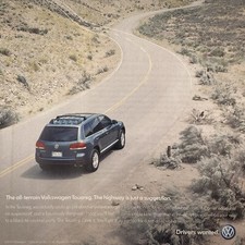 2004 Volkswagen VW Touareg PRINT AD Desert Highway Off-Road SUV Vintage 2000s
