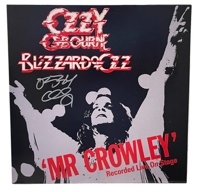 OZZY OSBOURNE SIGNED MR. CROWLEY BLIZZARD OF OZZ ALBUM AUTOGRAPH 