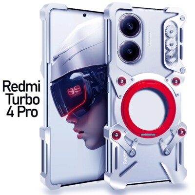 Ring Magnetic Case For Xiaomi Redmi Turbo 3 4 Pro Aluminum Metal Bumper Cover