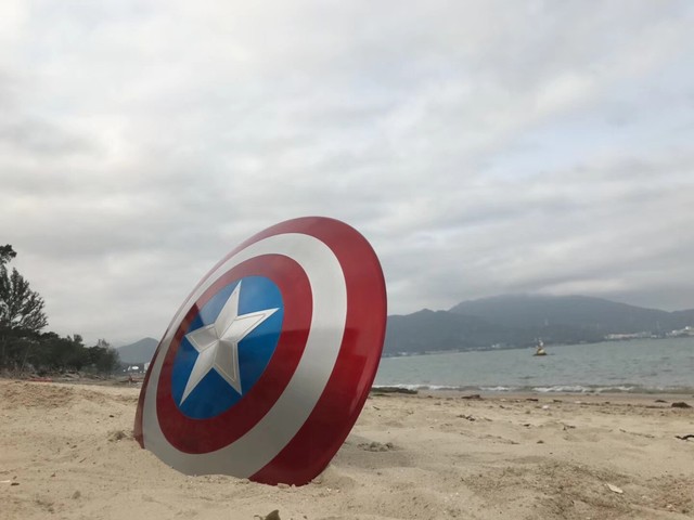 captain america shield 75th anniversary metal