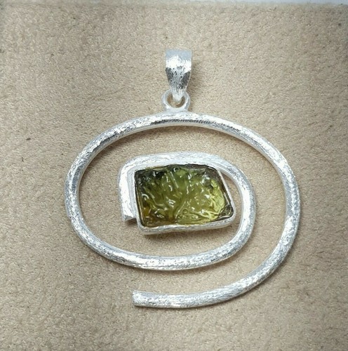 Natural Moldavite Rough Pendant Raw 
