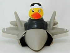 Air Force Rubber Duck, Patriotic Military Duck Floating Upright - Waddlers Brand