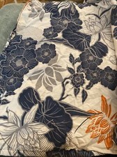 Bebe Au Lait Nursing Cover Blue Orange Floral Pattern