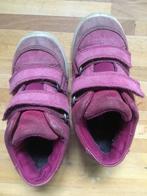 Kinder Schuhe Sneaker Ecco Klett Leder GORE-TEX rot Gr. 25