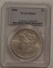 1886 Morgan Silver Dollar Coin Brilliant Uncirculated (PCGS Certified MS63)