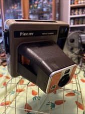 Vintage Kodak Pleaser Instant Camera Handheld Orange Brown Untested