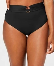 Bar III Black High Waisted Bikini Bottom Size XS Black Swimwear Vacation $48 NEW