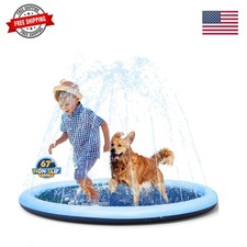 67" Non-Slip Splash Pad for Kids and Dogs, Thickened Sprinkler Pool for Toddl...