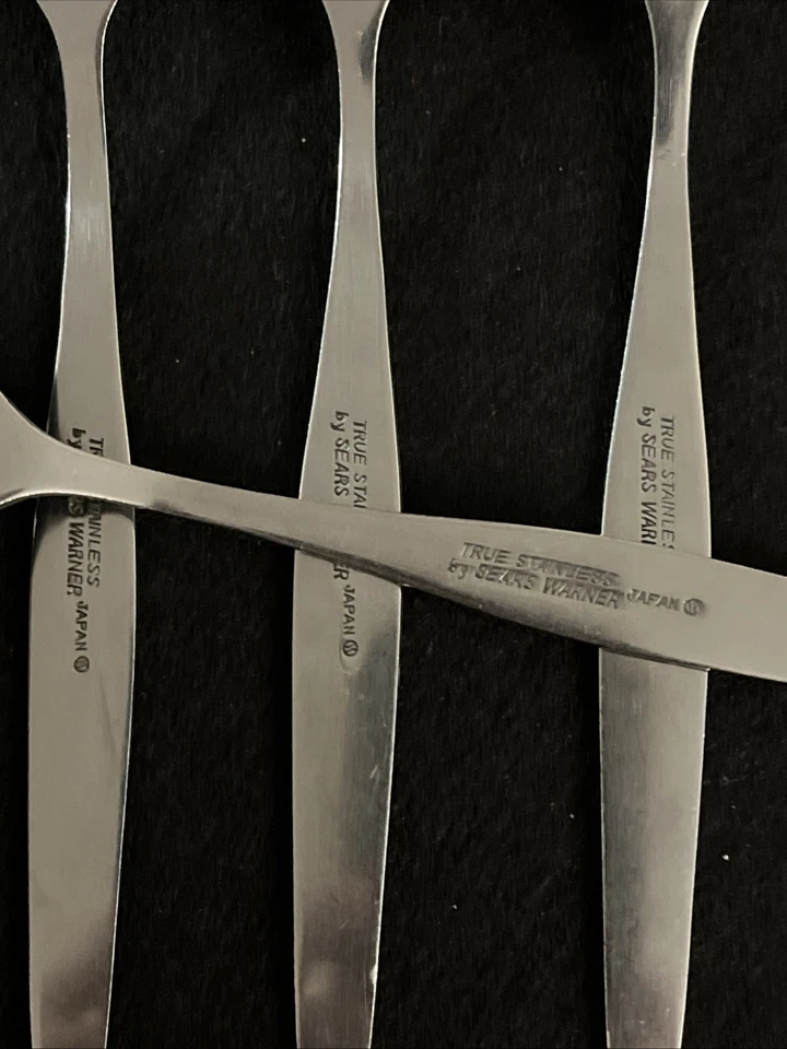 Juego de cuatro tenedores de ensalada/desierto Mid-Century SEARS & WARNER True Stainless Sew2 Foto 3 de 4