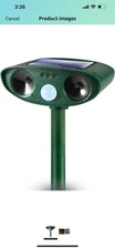 2 Pack 2025 Solar Ultrasonic Repellent Outdoor Cat Squirrel Rabbit Deer Repellen