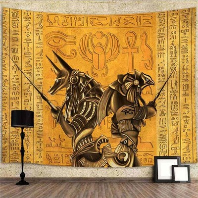 Mittelalterlicher Ägyptischer Fantasy-Krieger Poster XXL Wandteppich Wandbehang