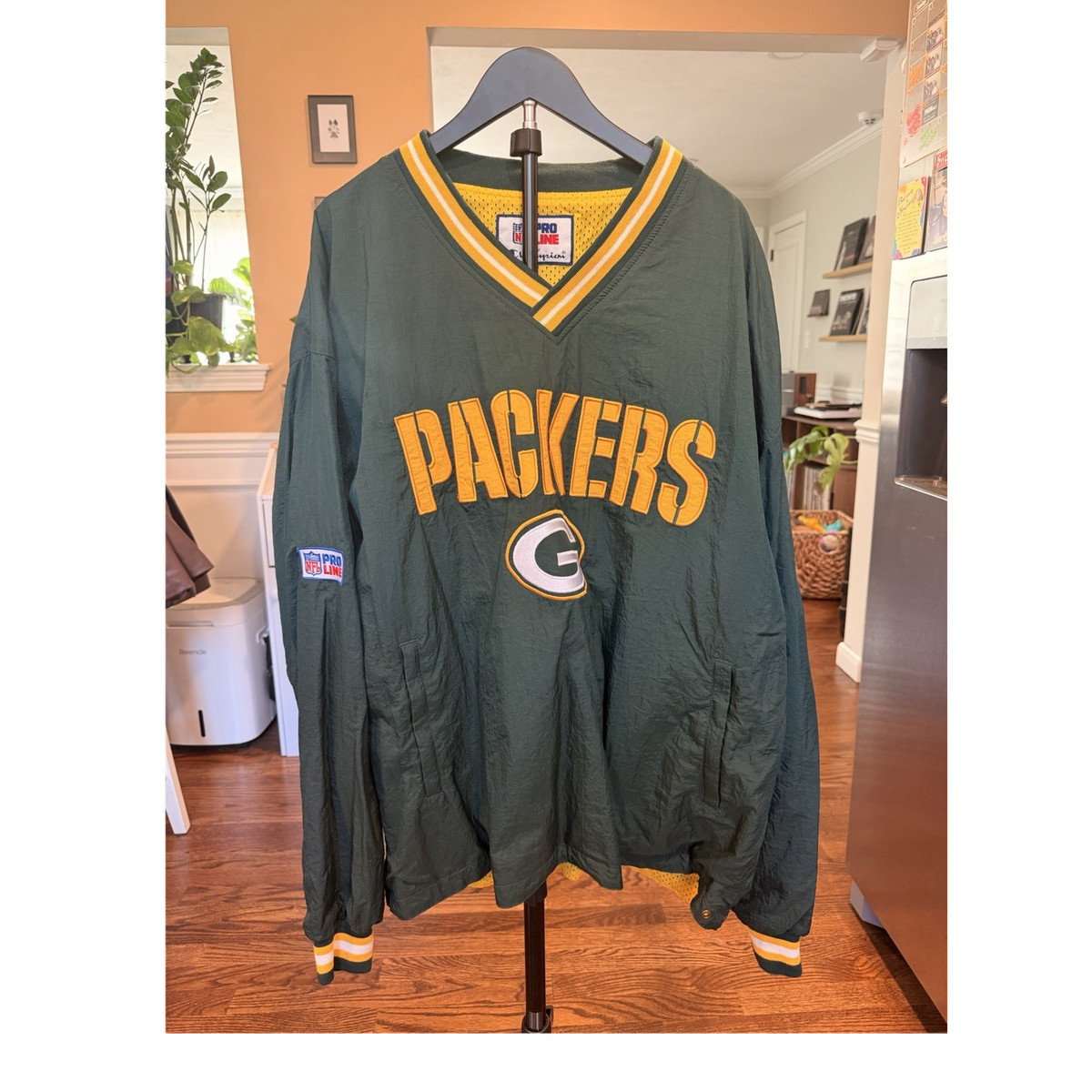 Champion Green Bay Packers NFL Pro Line Jacket Green Yellow