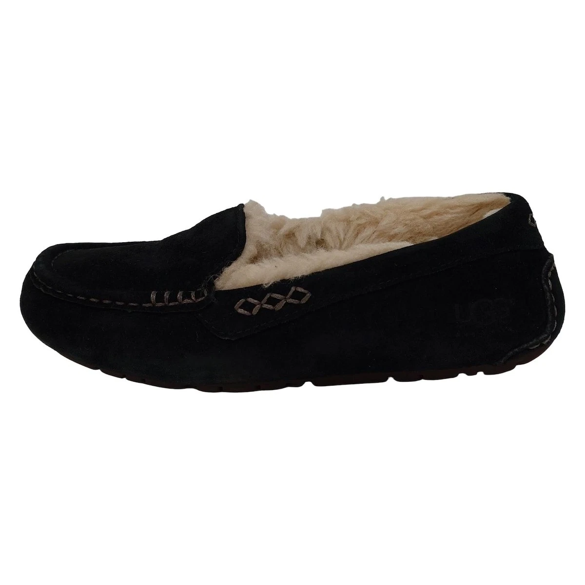 Auth UGG Ansley 3312 Black Cream Mouton Scarpe da donna