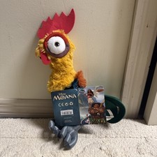 Disney Store Hei Hei Rooster Chicken Plush 13" Moana Stuffed Animal Toy NWT