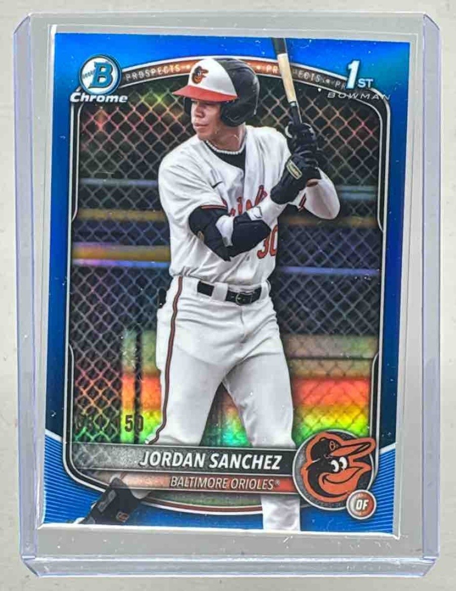 Jordan Sanchez 2025 Bowman Chrome #BCP-208 Blue Refractor 1st RC /150