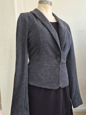 Banana Republic 30 Wool blend Herringbone print One Button Blazer Sz 8