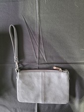Charming Charlie Gray Silver Mandmade Materials Clutch Wristlet Wallet Bag Purse