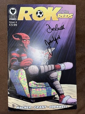 ROK of the Reds BHP Comics #4 Signed By John Wagner and Dan Cornwell 1st Print
