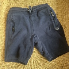 Gap Fit Boys Navy Blue Athletic Shorts Cotton Blend Zipper Pockets Drawstring 4T